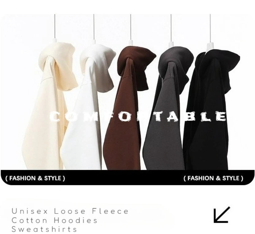 Men's Women Oversize Casual Sweatshirt Hoodies Couple Unisex Pullover Autumn Winter Loose Cotton Fleece Sport Hoody Clothing Top