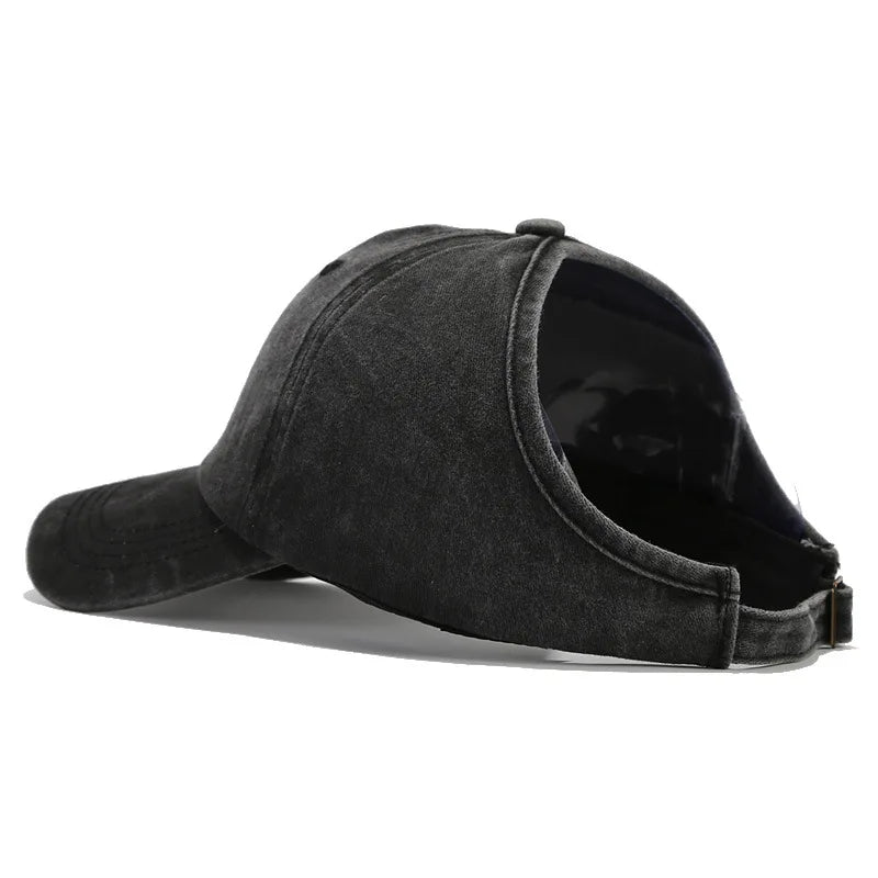 Women's baseball cap with ponytail design suitable for outdoor sports, running, and sun protection