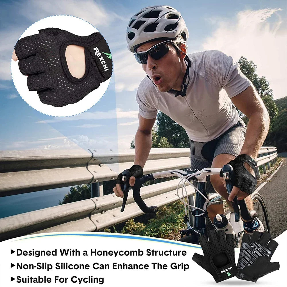 Gym Gloves Fitness Weight Lifting Gloves Body Building Training Sports Gloves Workout Half Finger Hand Protector for Men Women