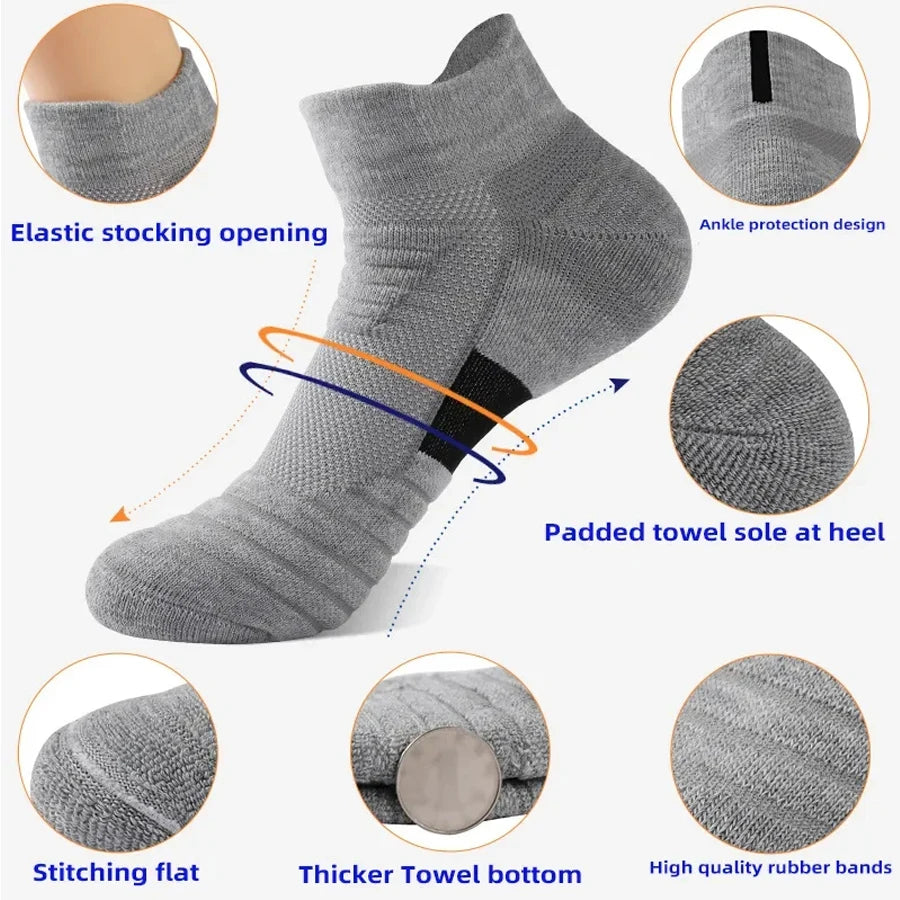 1/3pairs/Lot Men's Socks Compression Stockings Breathable Basketball Sports Cycling running Towel Socks High Elastic Tube Socks