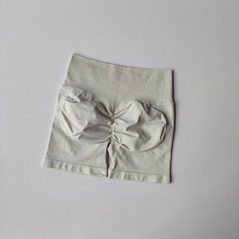 Peach Buttock Lifting Three-point Shorts Summer High Waisted Yoga Shorts Fashionable and Sexy Running Fitness Pants Solid Color