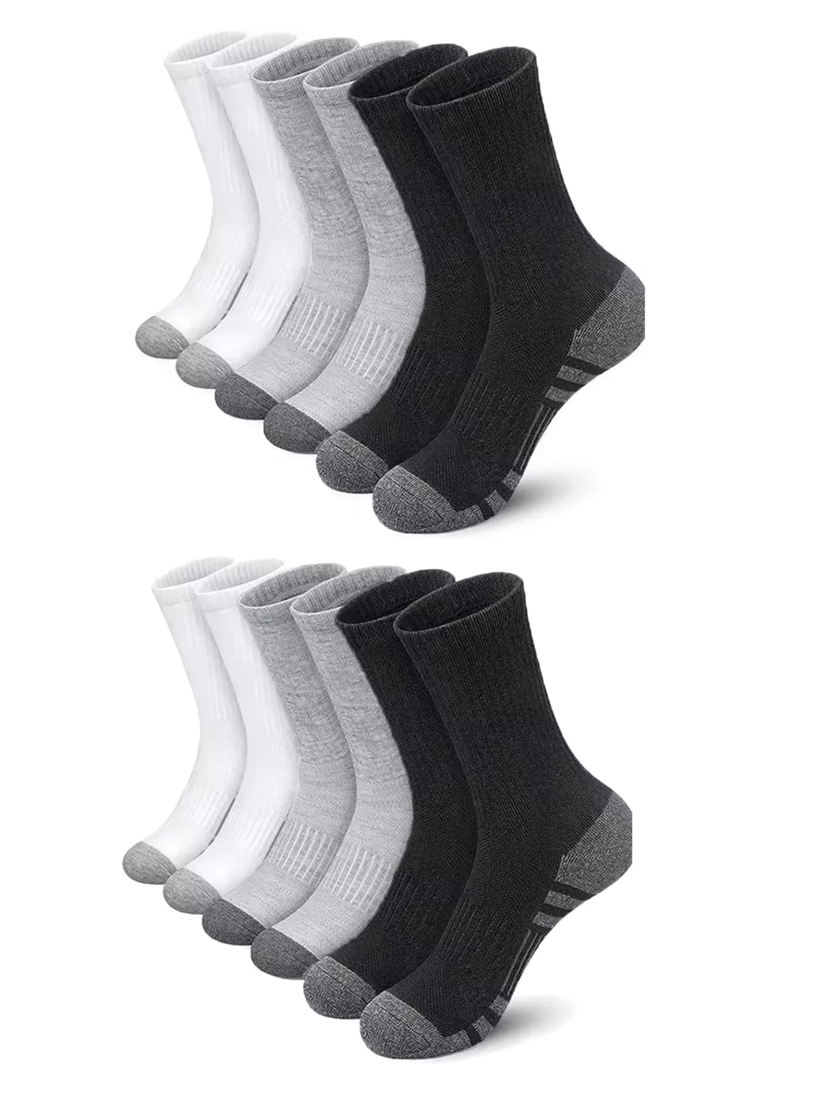 5Pairs Men's Outdoor Gym Socks High Quality Comfortable Soft Ground-Gripping Football Large Size New Style