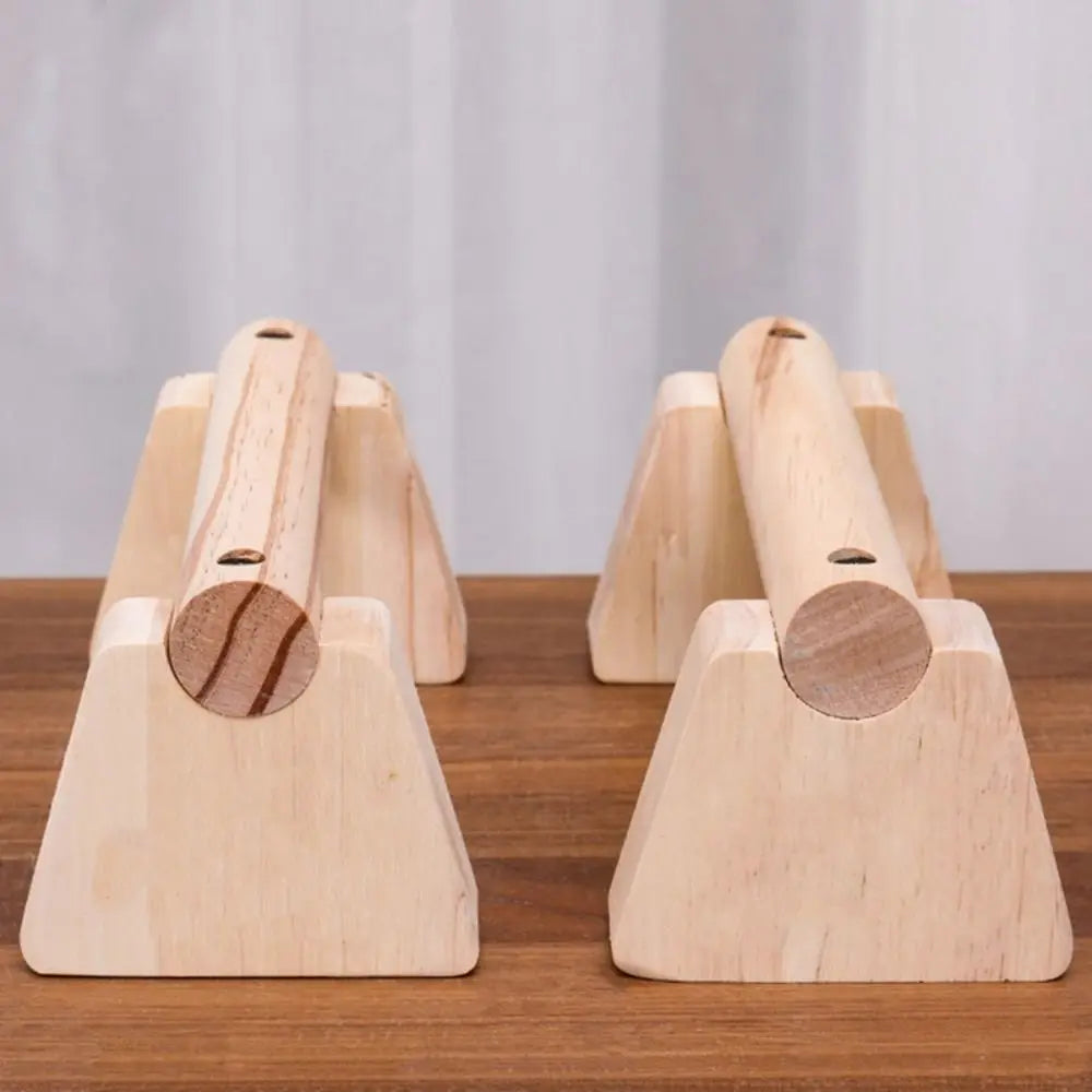 1 Pair Street Fitness Push Up Bar Thickened Handle Solid Wood Push-up Rack Triceps Non-slip Home Exercise Equipment Gym