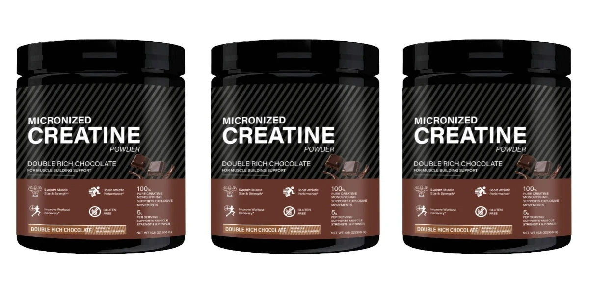 Creatine Monohydrate Powder 10.6 OZ Chocolate Flavor Sports Nutrition Support Athletic Performance Post‑Workout Muscle Recovery