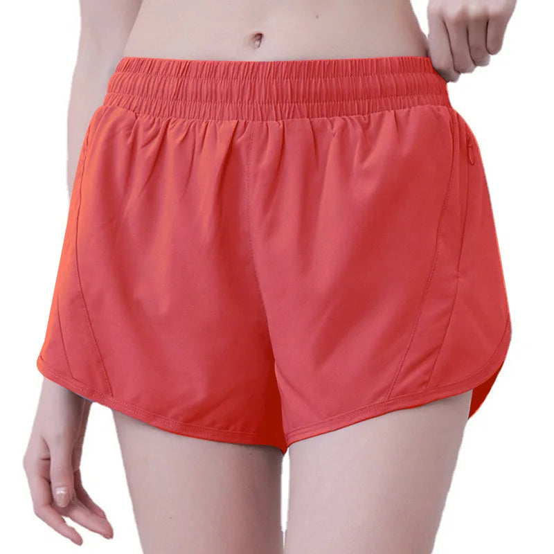 Women 2-in-1 Anti Chafing Sports Shorts Quick Dry Running Yoga Shorts Summer Thin Breathable Outdoor Fitness Short Pants
