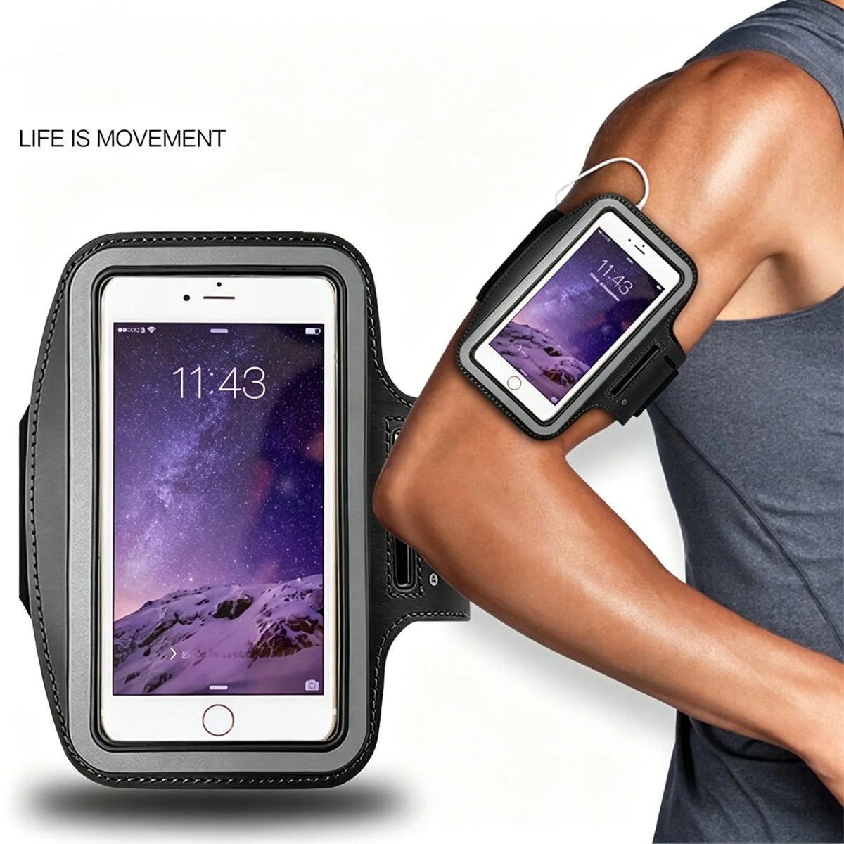 Phone Armband Bag, Universal for iPhone17/16/15/14/13Xiaomi Redmi K90, Samsung, Huawei, OnePlus, Perfect for Running and Cycling