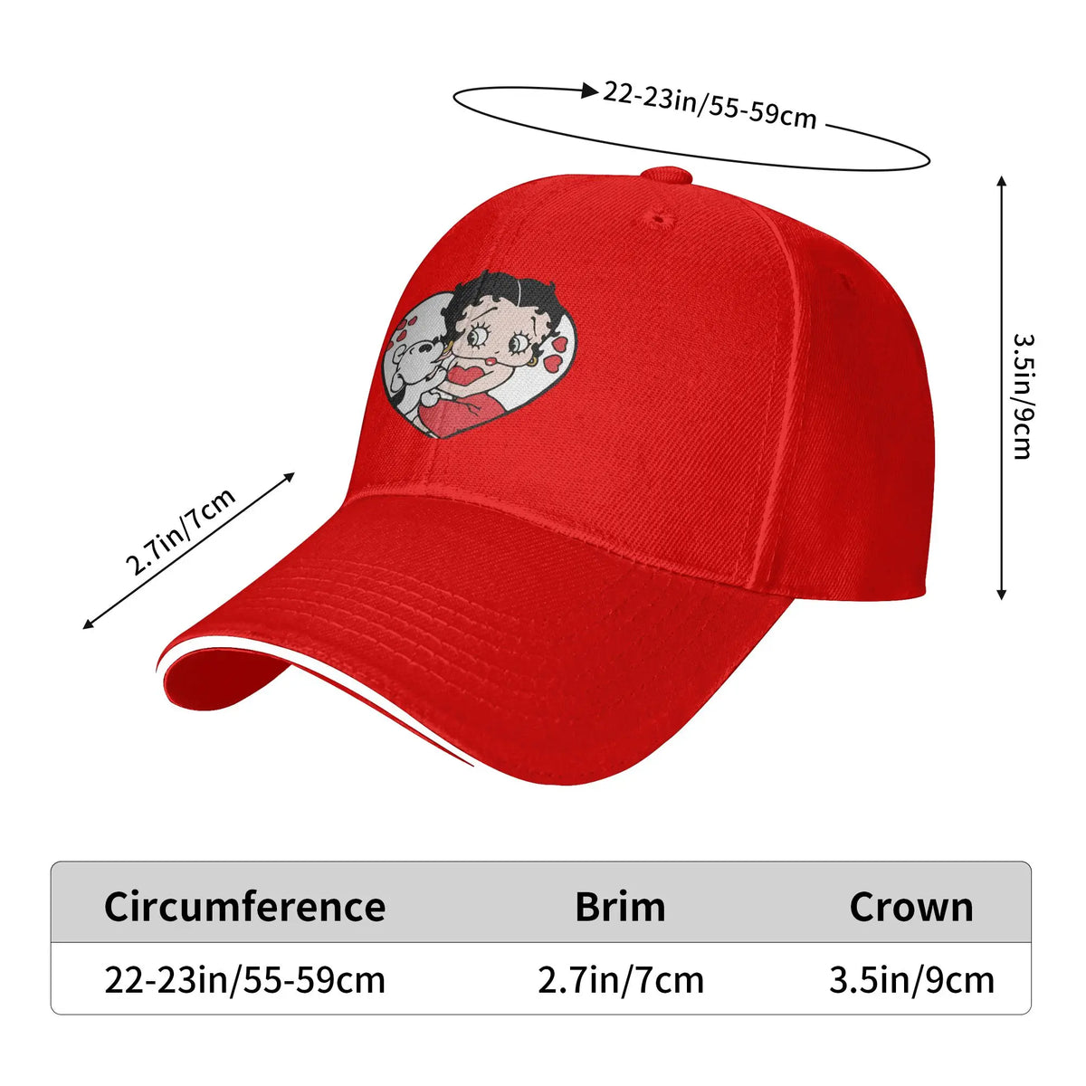 Bettys Boop Sun Baseball Cap Spring Women Men Design Trucker Hat Hot Sale Vintage Outdoor Gym Baseball Caps