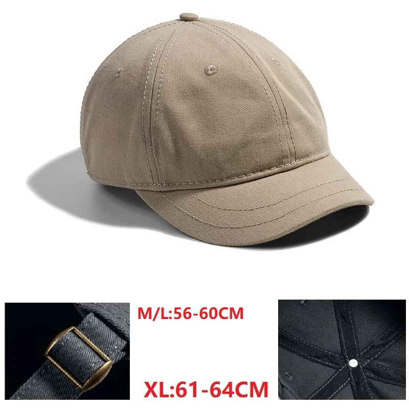Big Head XXXL Adjustable Men and Women Sun Hat Breathable Short Brim Baseball Cap Plus Size Oversize