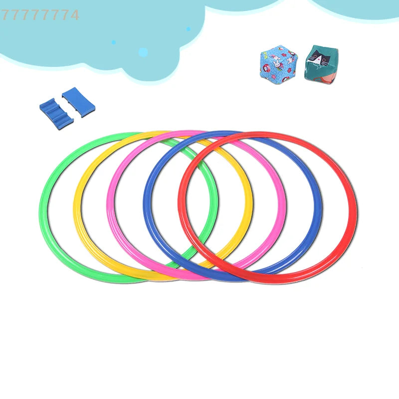 10Pcs Portable Outdoor Sport Lattice Jump Rings for Football Soccer Speed Agility Training Funny Physical Exercise Equipment
