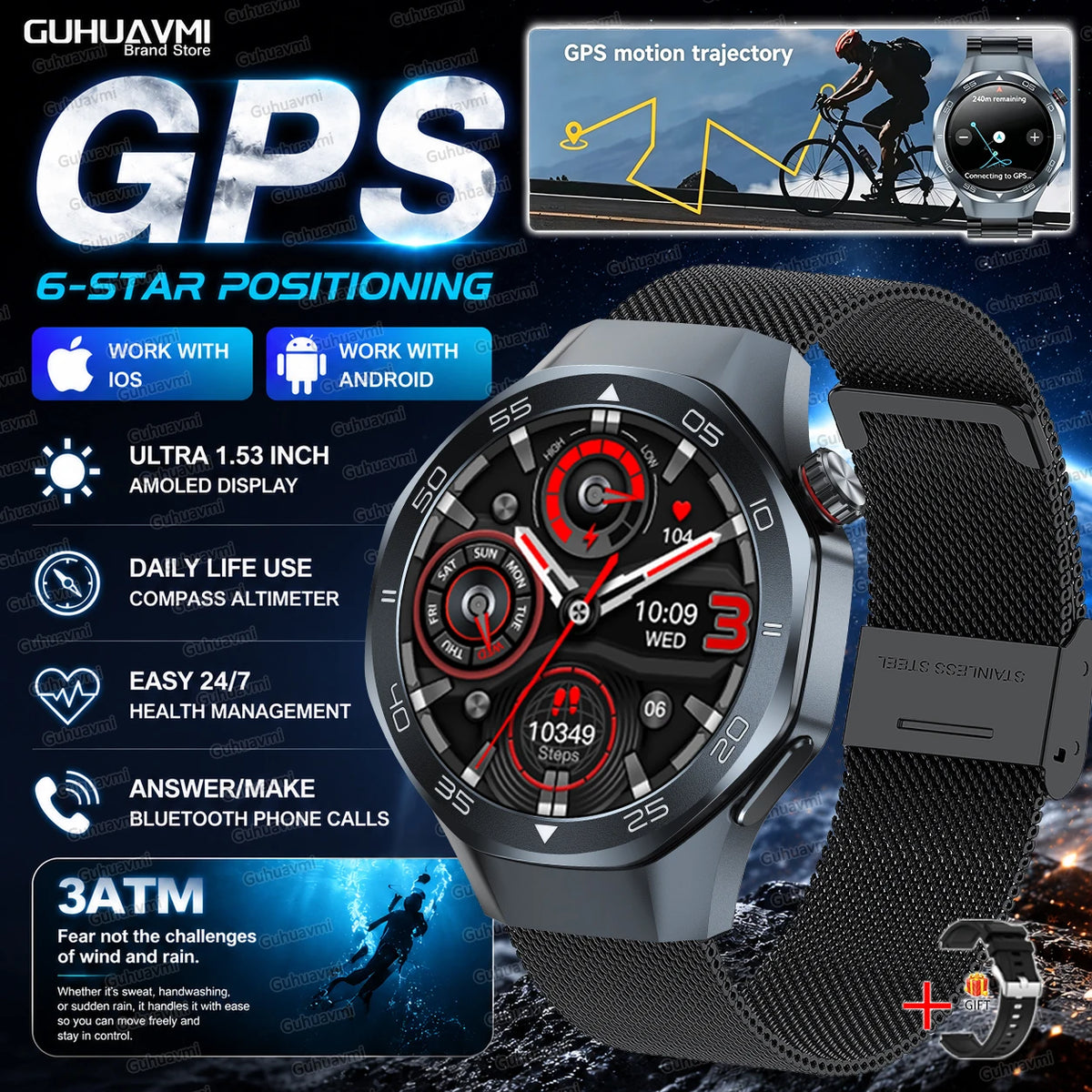 Men Smart watch 6 1.53