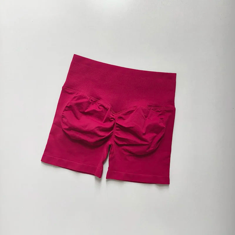 Peach Buttock Lifting Three-point Shorts Summer High Waisted Yoga Shorts Fashionable and Sexy Running Fitness Pants Solid Color