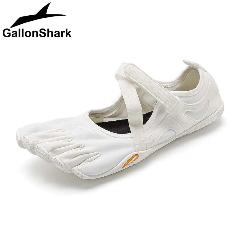 GallonShark Adult Non-Slip Closed-Toe Five-Finger Shoes, Supportive Barefoot Shoes for Yoga, Pilates & Home Exercise Sessions