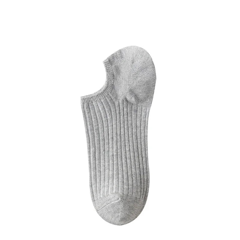 5Pairs Summer Men Women's Socks Solid Color Cotton Invisible Boat Socks Breathable Casual Low Cut No Show Socks Short Ankle Sock