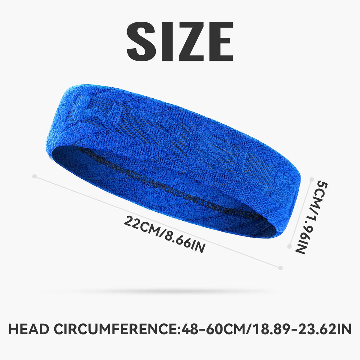 WRELS Sports Headband Absorbent Sweatband Breathable Hair Band Men Women Basketball Tennis Running Fitness Gym Yoga Hairband