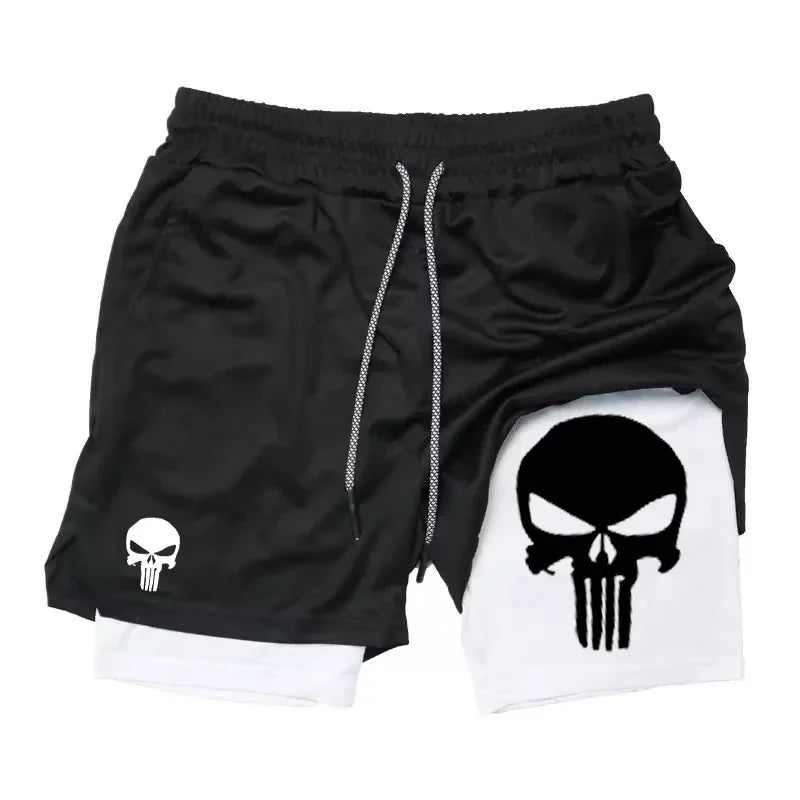 2-in-1 Men's Performance Shorts New Sports Quick Drying Shorts with Phone Pocket Comprehensive Summer Gym Fitness Running Shorts