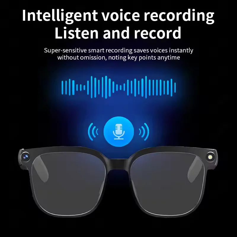 New AI Smart Glasses 8 Million HD Pixels Camera Photo 1080P HD Video Recording Sunglasses Call Music Play Men Women Glasses 2026
