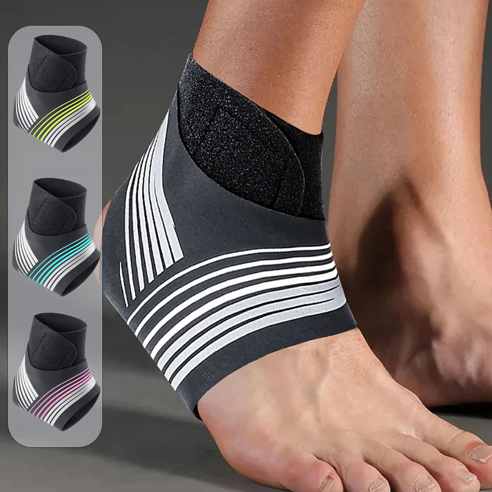 2 Piece Sports Ankle Compression Strap Ankle Support Stabilizer Tendon Pain Relief Strap Basketball Soccer Ankle Protector