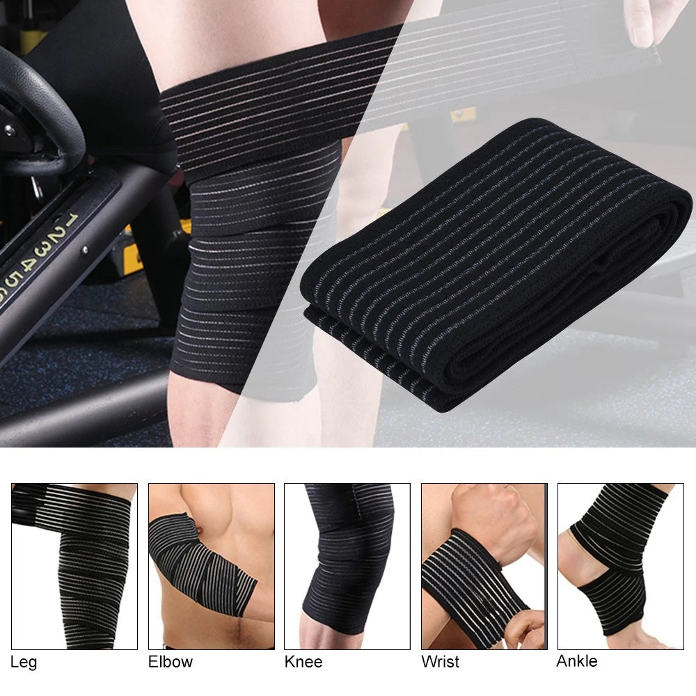 Full-Length 40-300cm Knee Elbow Support Wrap | Adjustable Strap for Sports, Gym & Fitness | Wrist Ankle Pain Relief Bandage Cuff