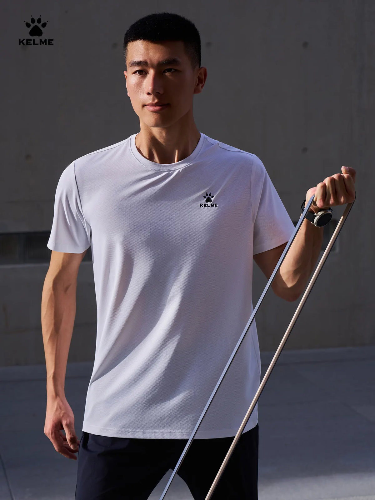 Kelme Ice Silk Short Sleeve T-shirt For Men 2026 Breathable Casual Half Sleeve Quick Drying Cool Sport Running Top