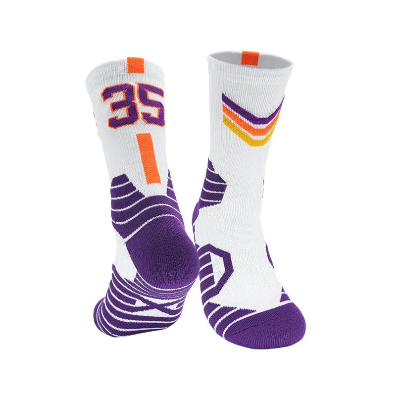 Men's Basketball Socks Number Sports Socks Thickened Towel Bottom Outdoor Cycling Running Basket Women Adult calcetines Socks