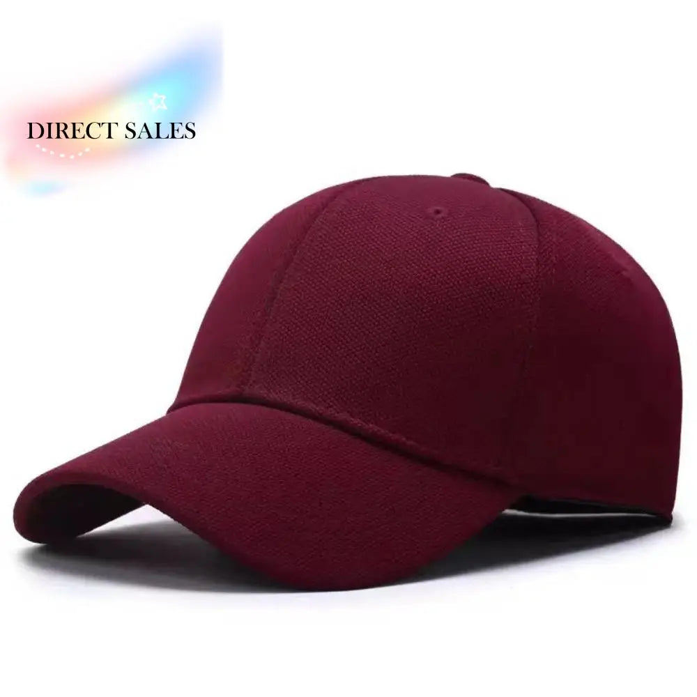 Solid-Color Unisex Breathable Baseball Cap Casual Sunscreen Sun Protection Hat Cotton Versatile Hip Hop Snapback Hat Sports