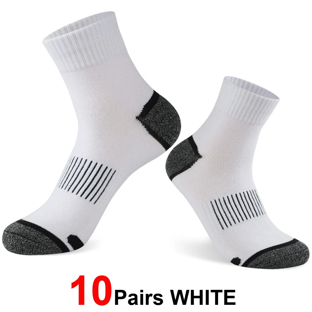 20Pairs High Quality Men's Cotton Socks Set Casual Breathable Sports Winter Black Large Size 38-45