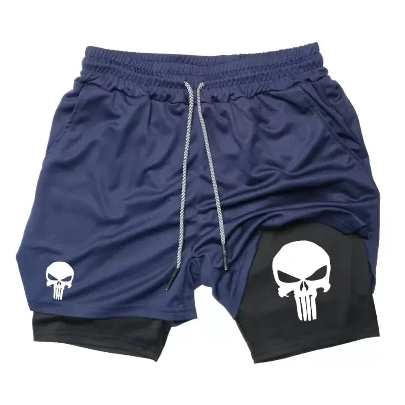 2-in-1 Men's Performance Shorts New Sports Quick Drying Shorts with Phone Pocket Comprehensive Summer Gym Fitness Running Shorts