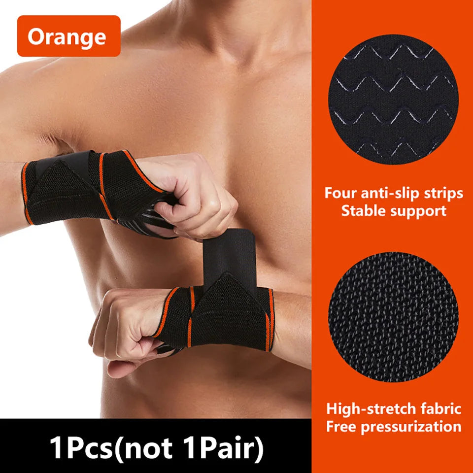 1PCS Adjustable Wristbands Wrist Support Bracer Gym Sports Wristband Carpal Protector Breathable Injury Wrap Band Strap Safety