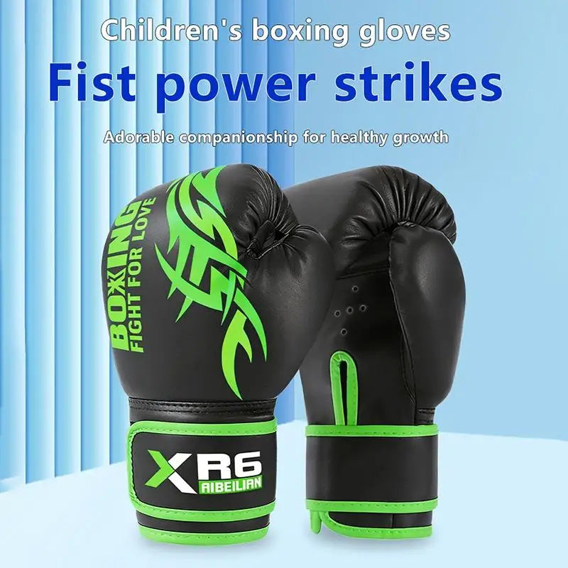 4/6 Oz PU Breathable Children's Adult Professional Sanda Muay Thai Taekwondo Neutral Breathable Boxing Gloves
