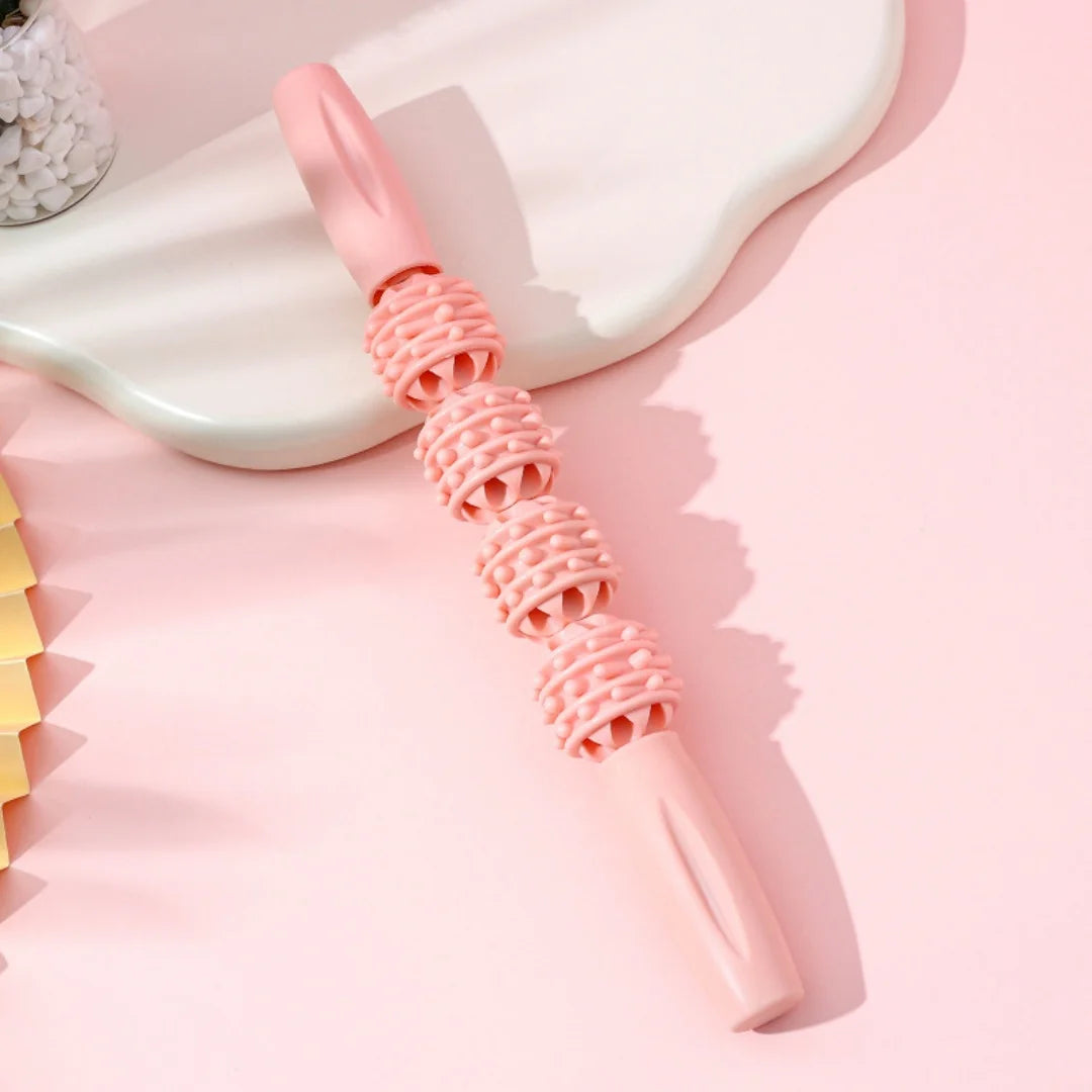 Massage stick, spiked roller, leg muscle relaxer, yoga roller, slimming calf roller, full-body massage yoga stick