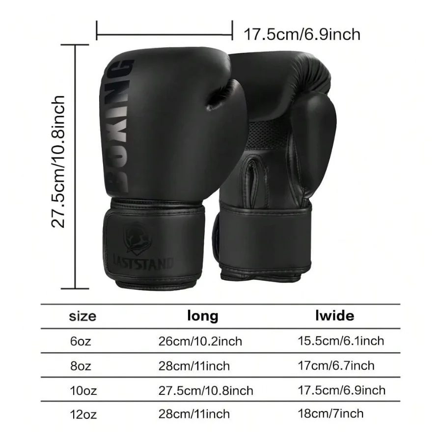 6 8 10 12oz Muay Thai Boxing Gloves For Men Women PU Leather Training Glove for Fighting Kickboxing Mixed Martial Arts