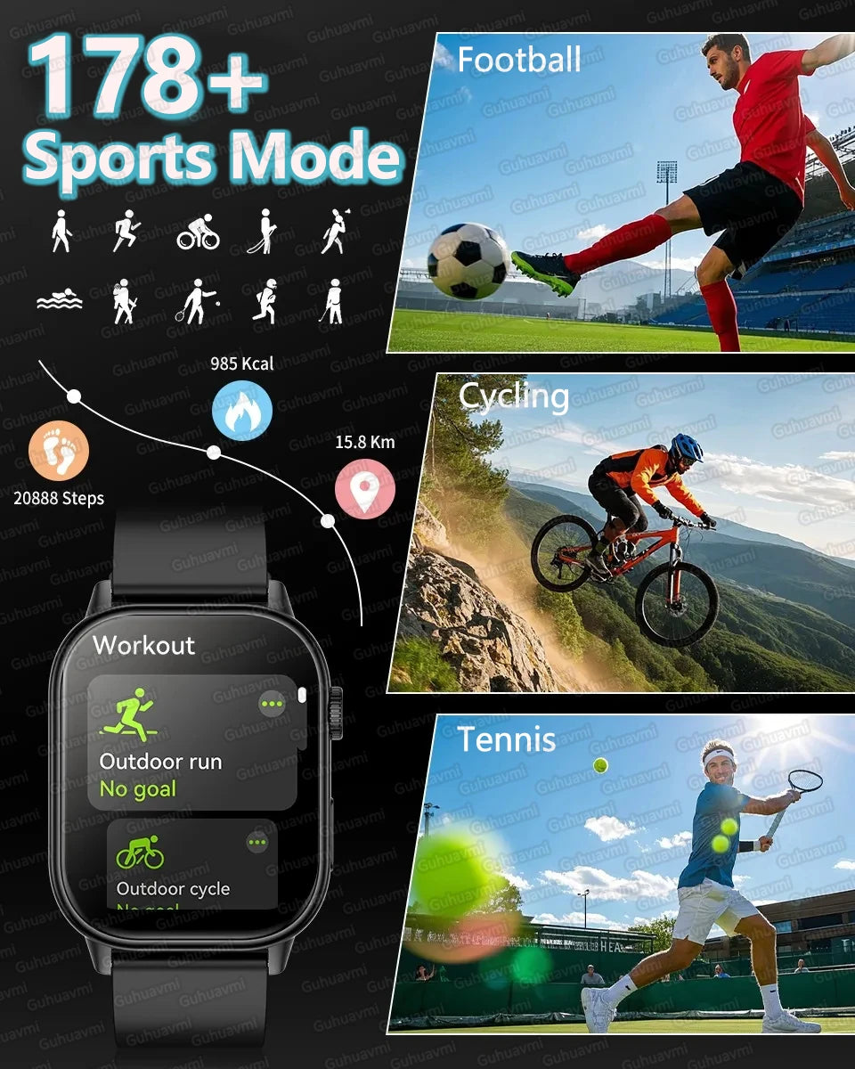 New For Android iOS Outdoor GPS SmartWatch Men 2.01