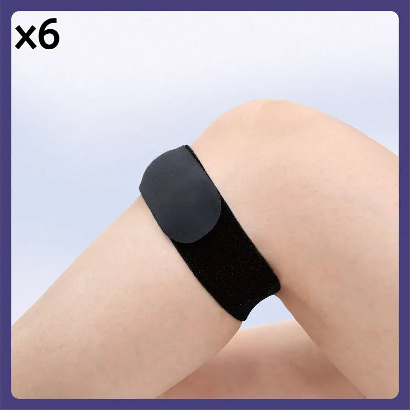 Adjustable sports knee pads with silicone compression patellar straps, breathable and shock-absorbing, suitable for tennis,