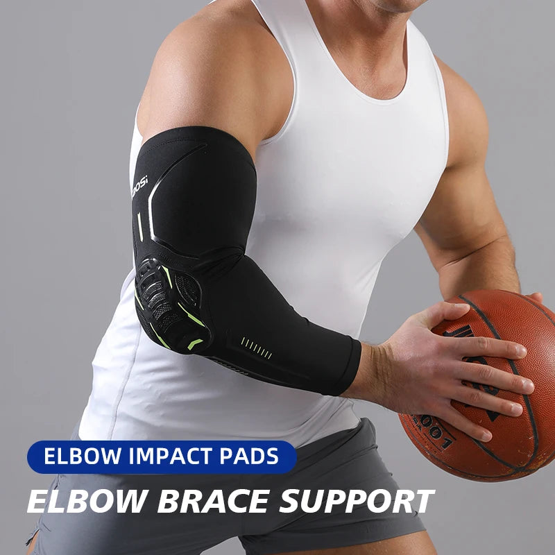 VBOSi 1 Piece Women Men Crashproof Honeycomb Sport Elbow Pads Elastic Arm Sleeve Support for Basketball Volleyball Football