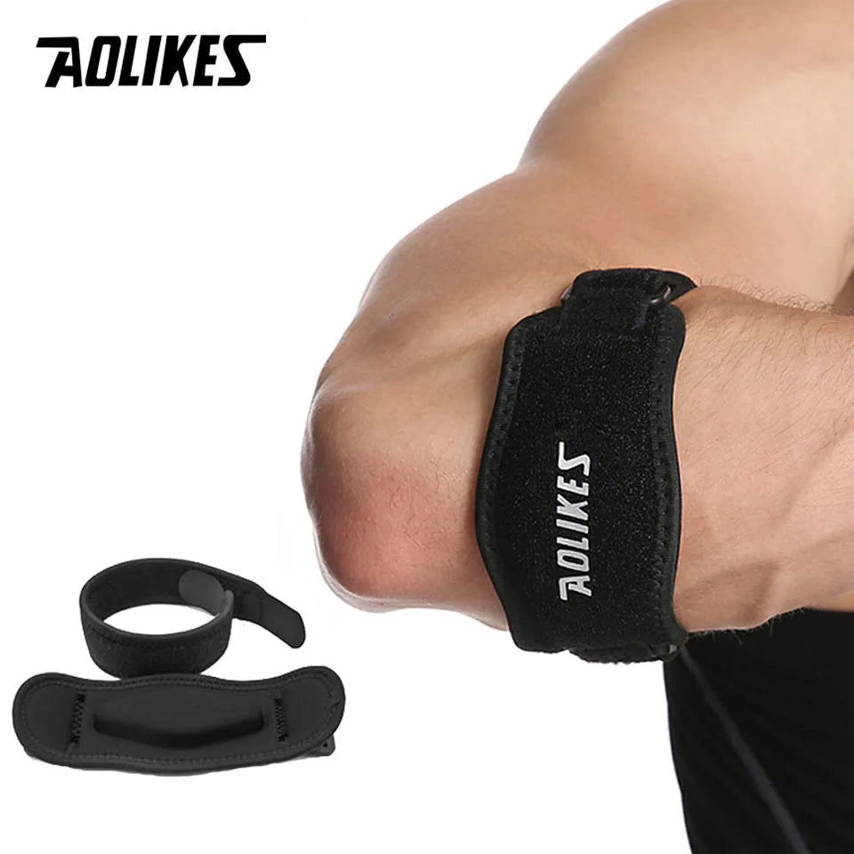 AOLIKES 1PCS New Elbow Protection Strap Elbow Soft Cushion Support Strap Knee Support Basketball Tennis Badminton Elbow Pad
