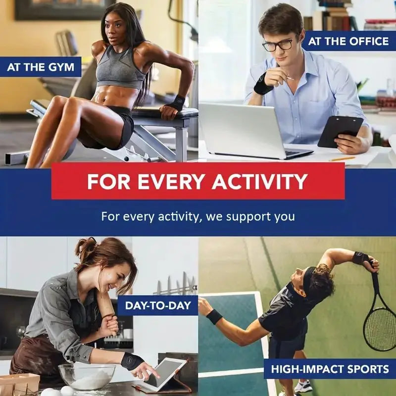Hand Carpal Tunnel Brace Fitness Suitable Both Right Left Hand Adjustable Wrist Brace Perfect for Women & Men Support Wrap Strap