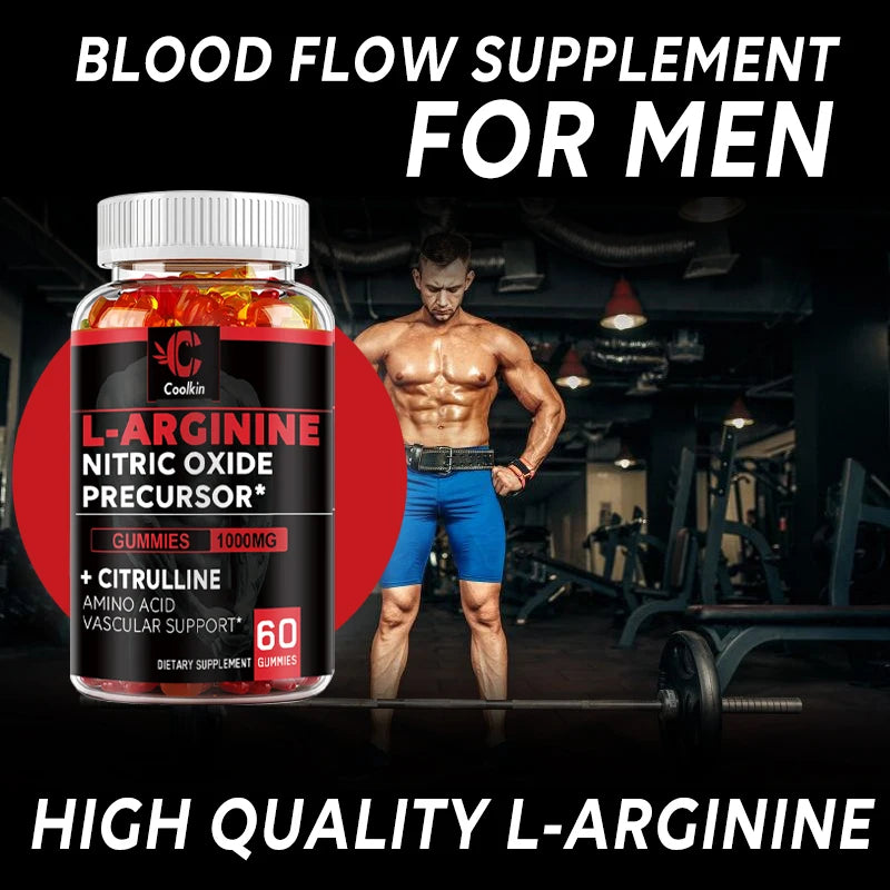 L-Arginine Supplement - Strengthens Muscles and Supports Blood Flow, Circulation, Nutrient Delivery and Pumping