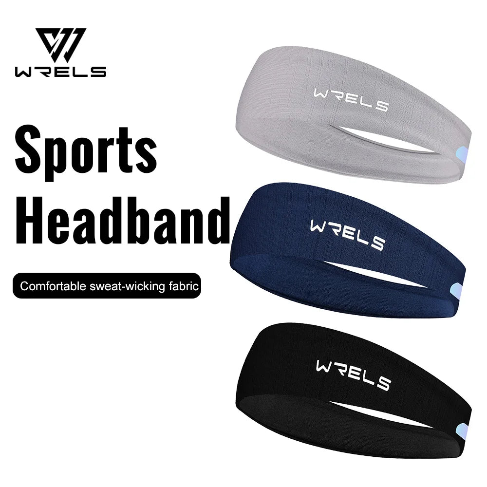 WRELS Headbands for Men Women Sweatband Sports Headband Moisture Wicking Workout Sweatbands for Running Yoga Non Slip Hair Band