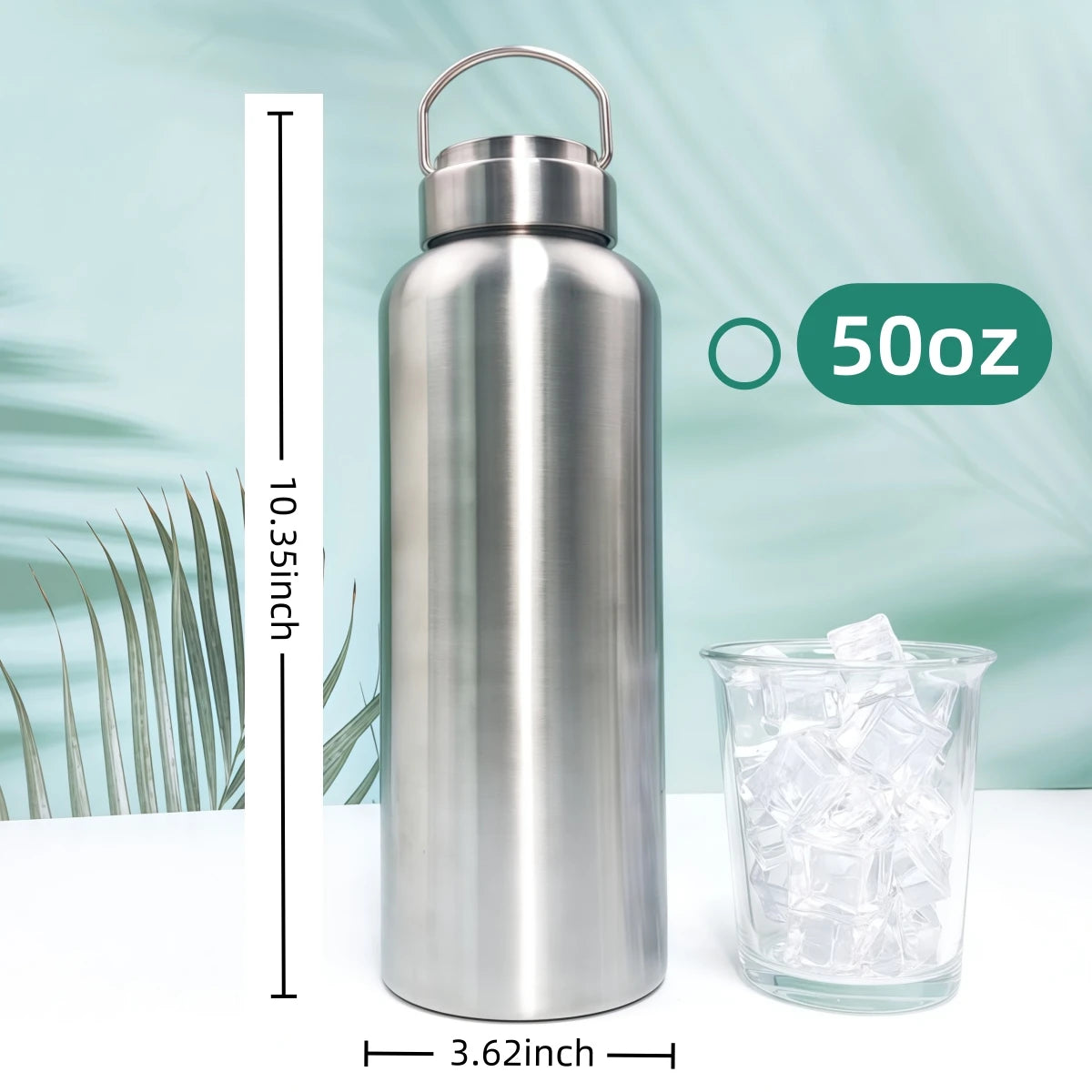 450-1500ml Stainless Steel Water Bottle Single Wall Bottle Large Capacity Big Mouth Flasks with Lid Cycling Drinkware Sports