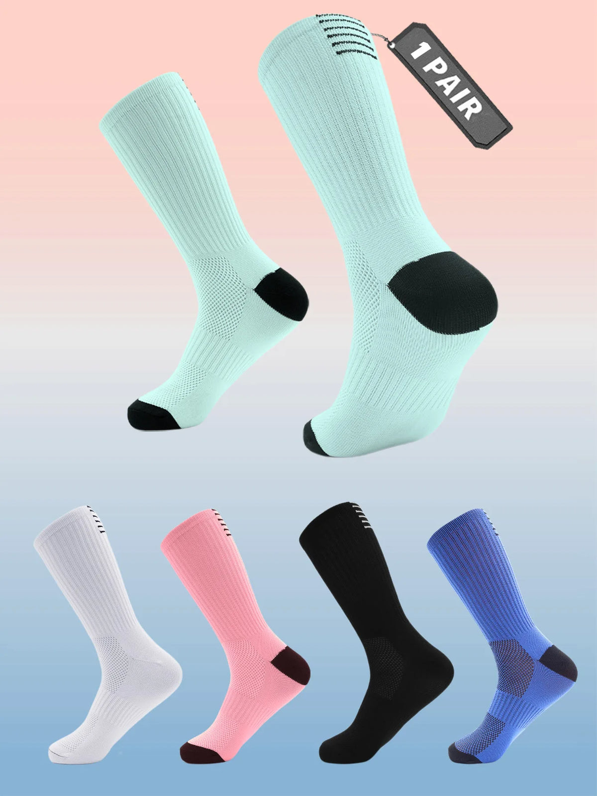 Professional Cycling Socks Long Tube Men's and Women's Outdoor Sports Quick-Drying Four Seasons Bicycle Socks Running Socks