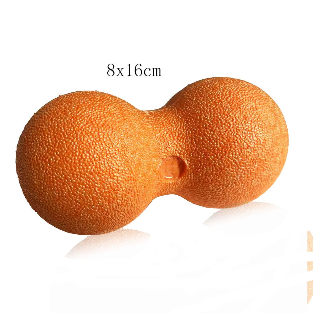 EPP Fitness Ball Double Lacrosse Massage Ball Set Mobility Peanut Ball for Self-Myofascial Release Deep Tissue Yoga Gym Home