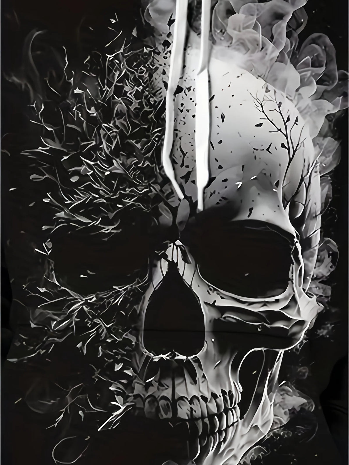 Fashionable Men's Autumn New Skull Print Comfortable Soft Hoodie Outdoor Street Party Casual Wear