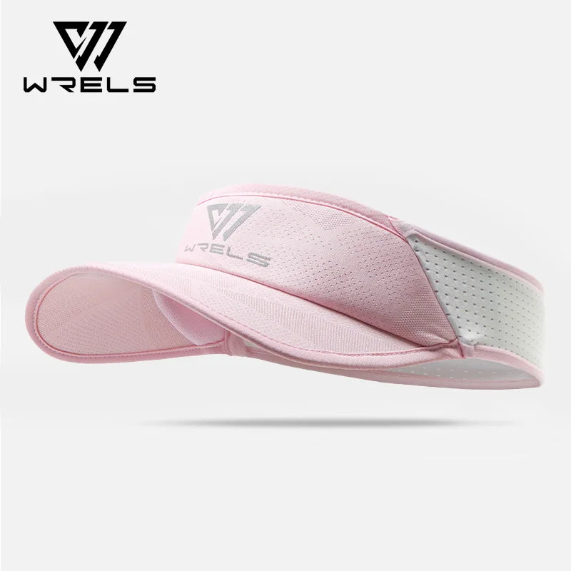 WRELS Sports Sun Visor Men Women Lightweight Packable Cooling Stretchy Visor Hat for Running Tennis Golf UV Protect Sport Hat