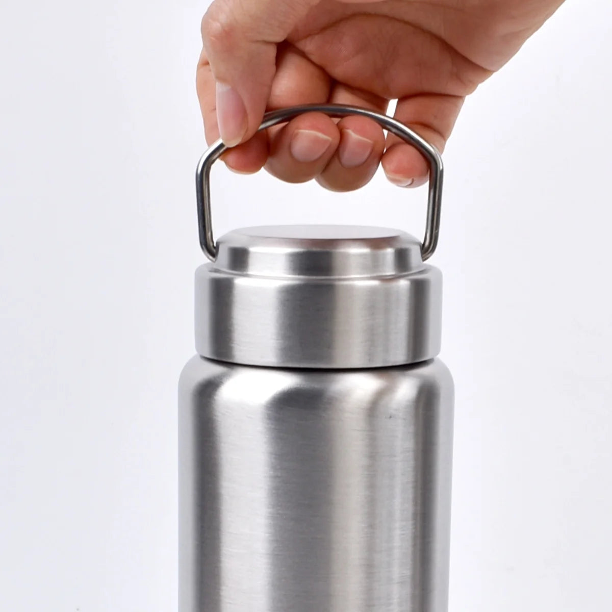 450-1500ml Stainless Steel Water Bottle Single Wall Bottle Large Capacity Big Mouth Flasks with Lid Cycling Drinkware Sports