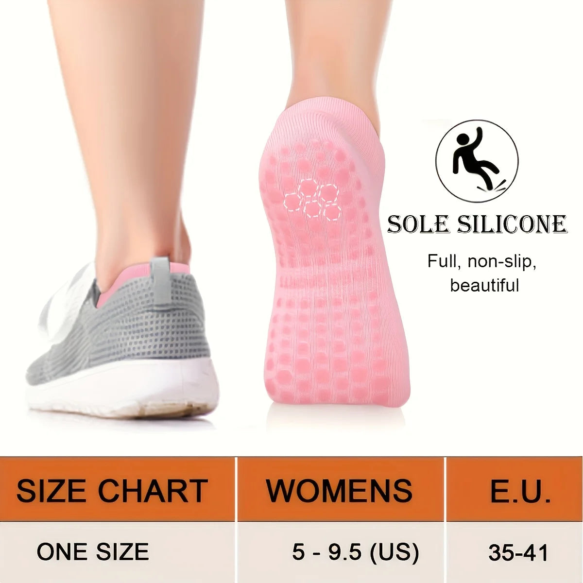 2 Pairs Fitness Yoga Pilates Bottom Silicone Non-Slip Socks Hollow Design Breathable Sweat Absorption