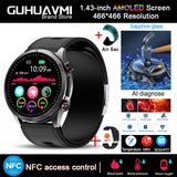 2026 New AI diagnosis Air Pump Blood Pressure Accurate Measure Smart Watches Men Uric Acid ECG Call Health NFC Smartwatch Women
