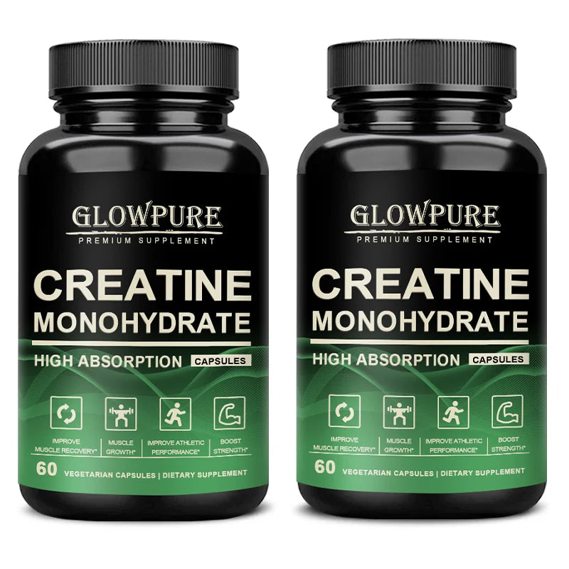 Creatine Monohydrate Capsules for Enhance Muscle Mass Strength & Performance Improvement Workout Recovery Mass Gainer