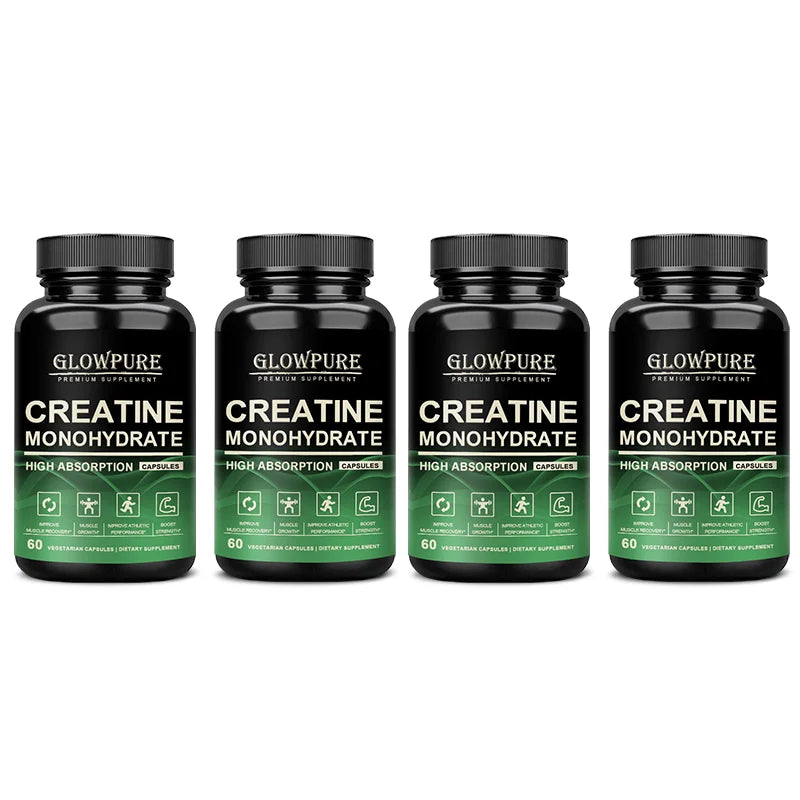 Creatine Monohydrate Capsules for Enhance Muscle Mass Strength & Performance Improvement Workout Recovery Mass Gainer