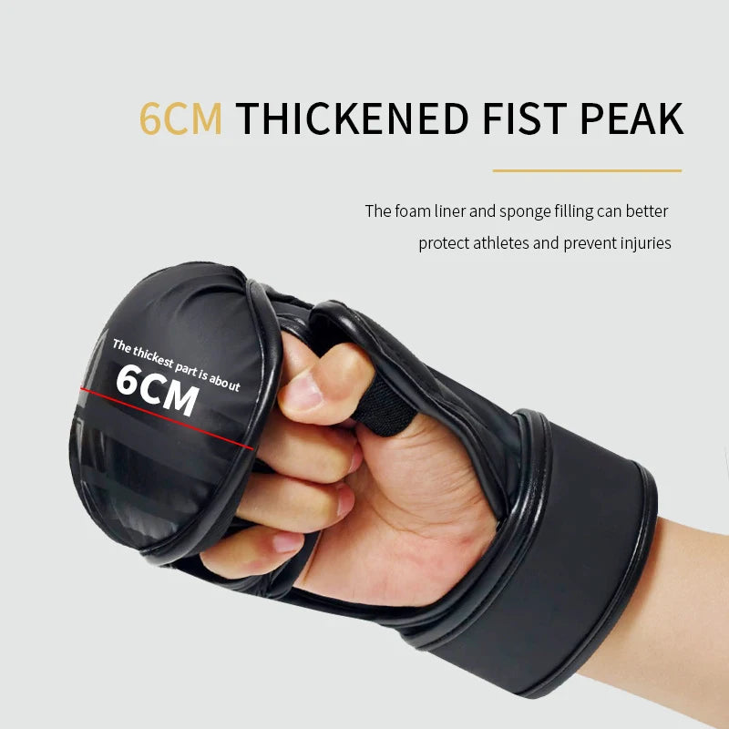 Boxing Gloves for Men Women Durable PU Leather Sparring Training Gloves Shock Absorbing Foam Padded for Heavy Bag Kickboxing MMA