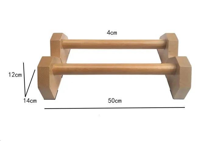 1Pair 20/30/40/50cm Gym Fitness Wooden Push-Up Stands Rack Handstand Parallel Bar Double Rod Chest Arm Muscle Training Support